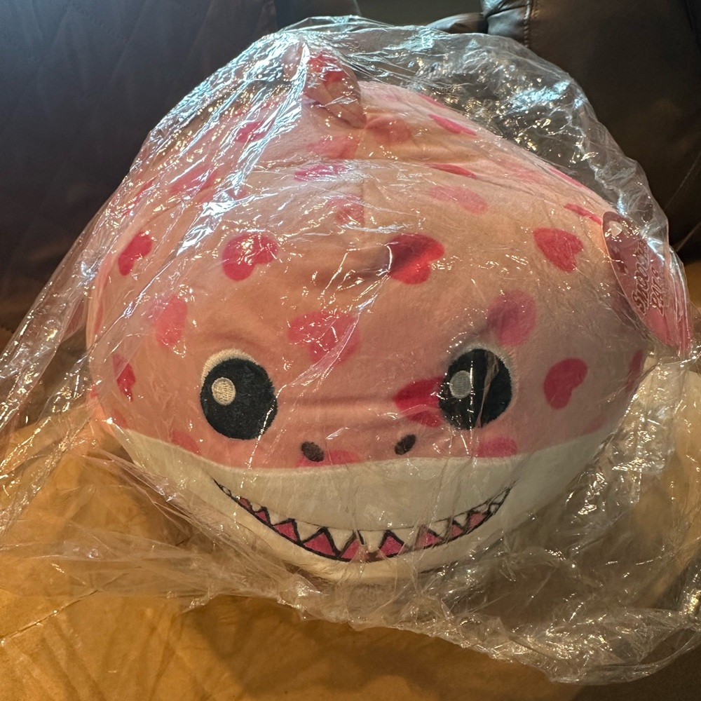 Smooshy Pals Pink Shark Plush Girl Kids Toy 15 inches